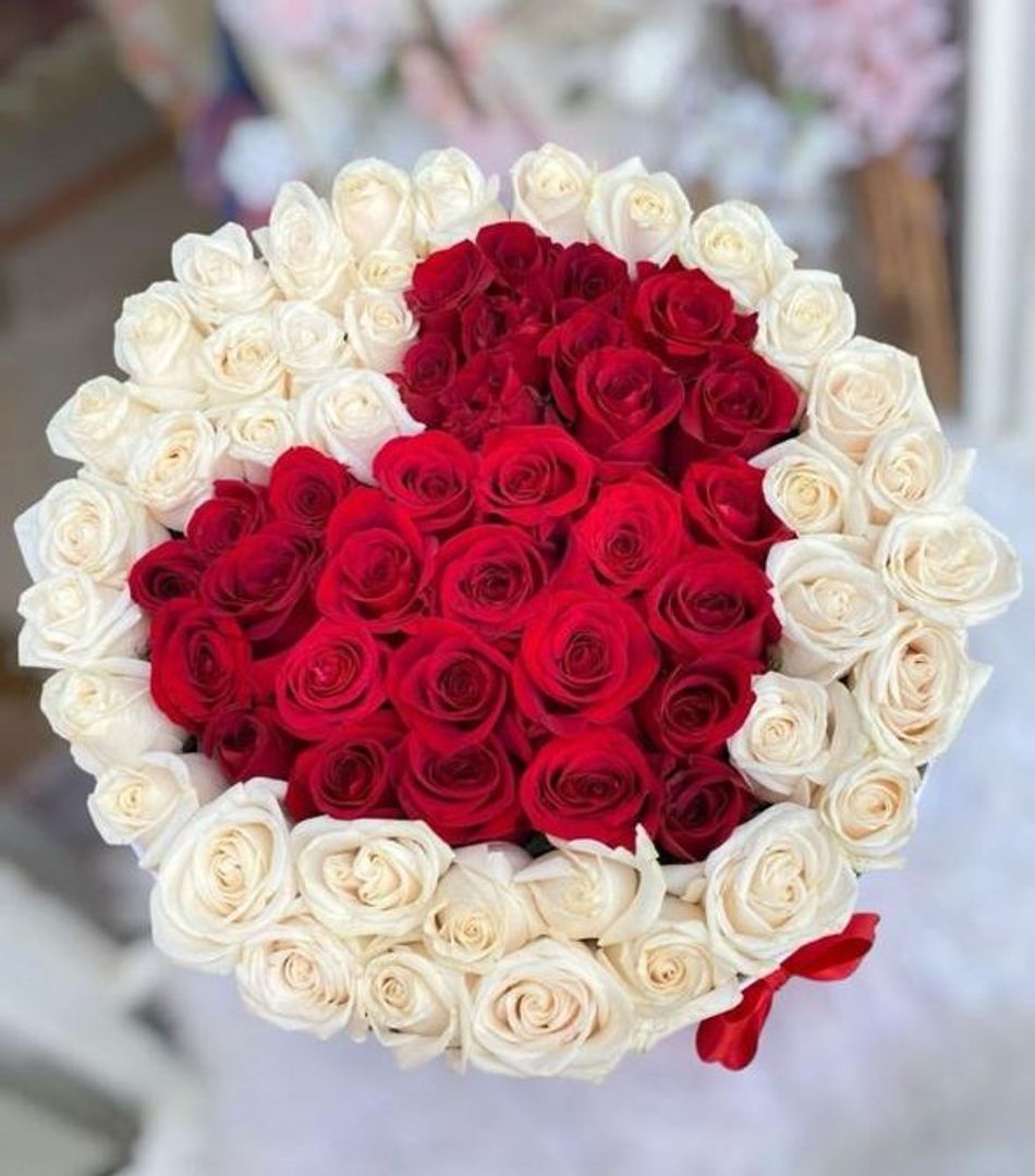 Caja X70 Rosas corazon 