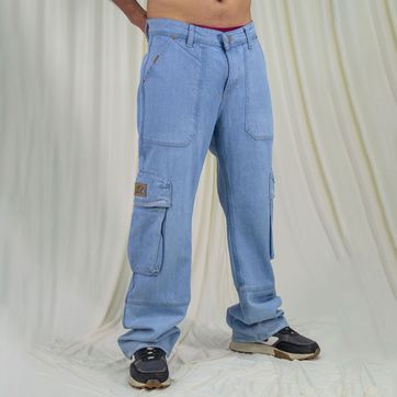 JEANS CARGO AZUL CLARO  - imagen 1
