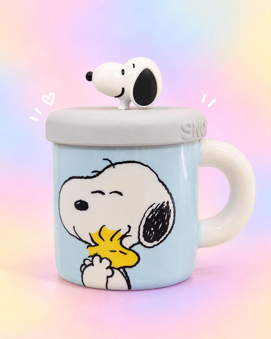 Mug tapa snoopy azul