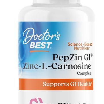 Zinc Carnosina Complejo con pepzin GI 120 Veggie Caps 120 count Doctor  Best - imagen 1