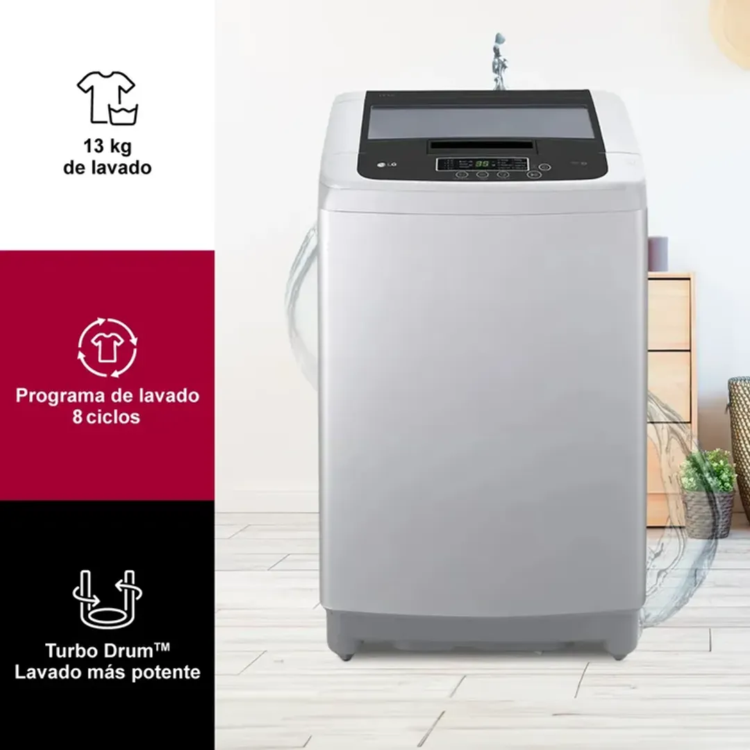 LAV LG 13KG - 28 LBS INVERTER GRIS