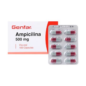 Imagen del producto AMPICILINA 500MG GENFAR SOB X 10 CAPS FV 06-26
