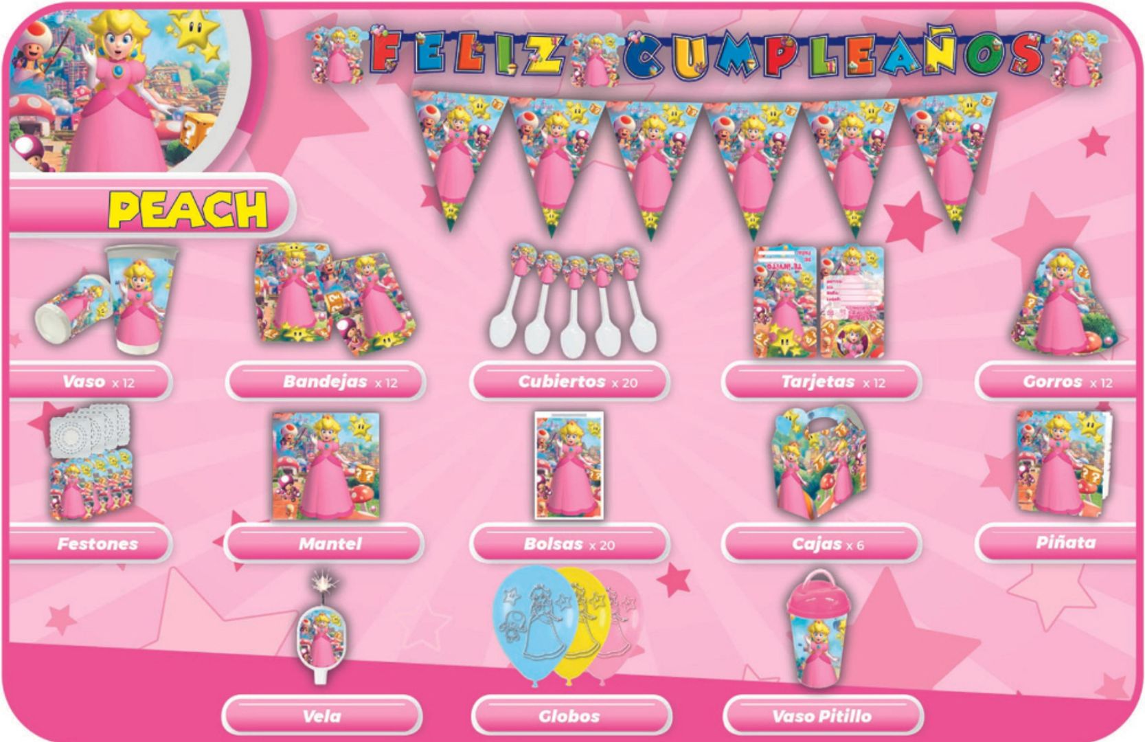 DECORACIÓN PRINCESA PEACH  