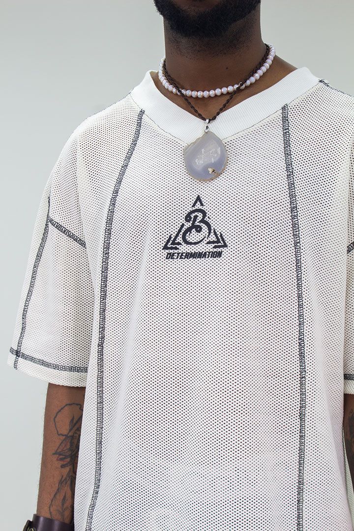 camiseta malla oversize 