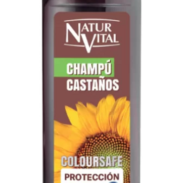 Imagen del producto Naturvital Champú Castaños Protección color 