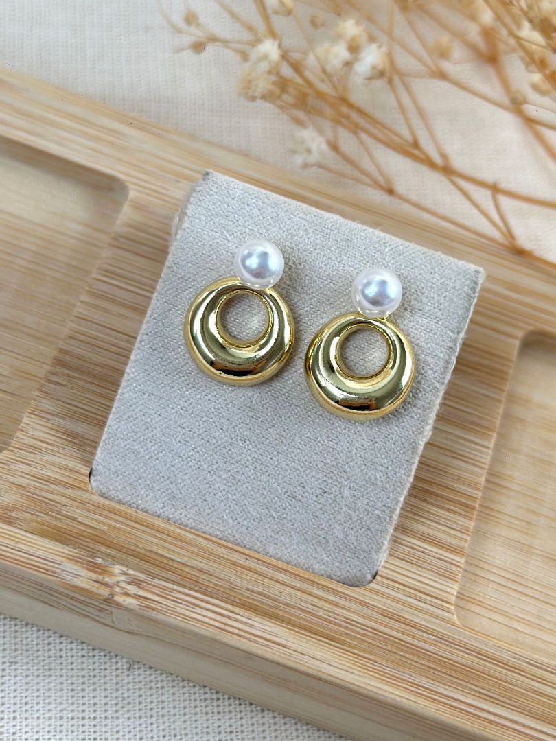 Arete círculo perla 