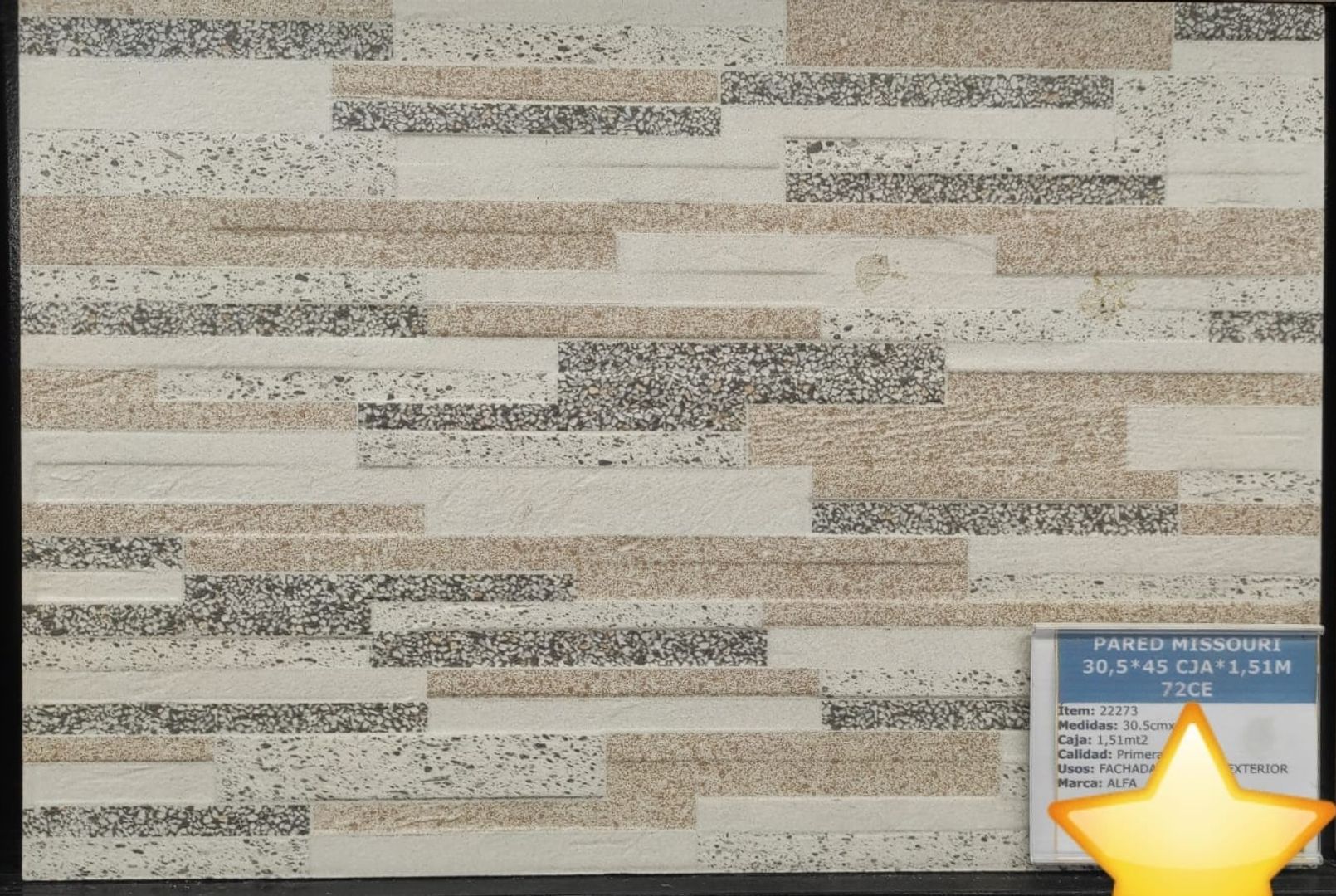 PARED MISSOURI 30,5*45 CJA*1,51M