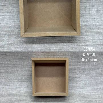 Imagen del producto CAJA DE TAPA DE VIDRIO DESLIZANTE 15 X 15 CM