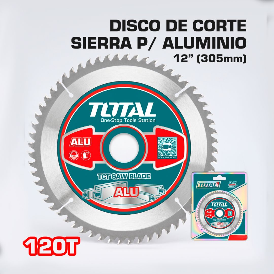DISCO DE CORTE SIERRA PARA ALUMINIO 12" 120 DIENTES