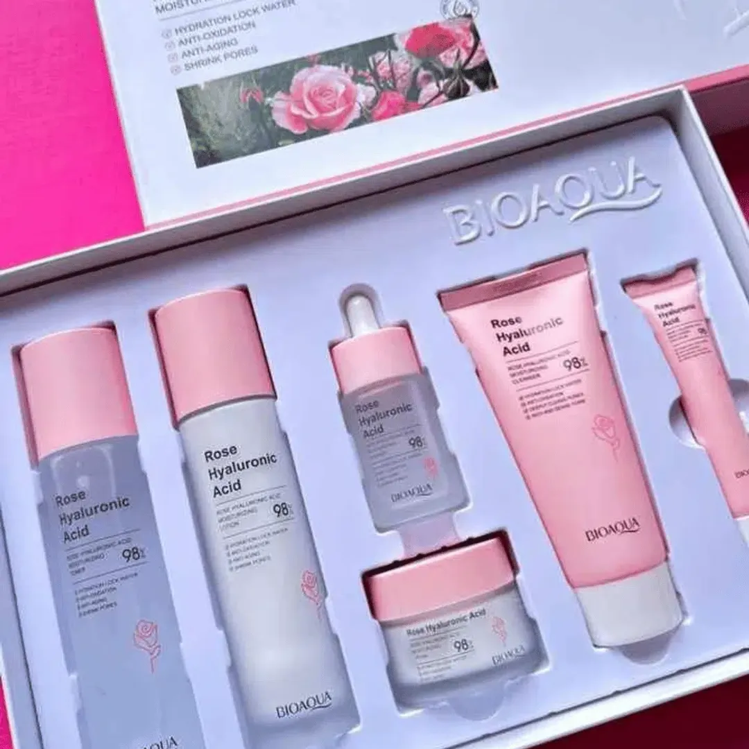 KIT SKINCARE ÁCIDO HIALURÓNICO Y ROSAS