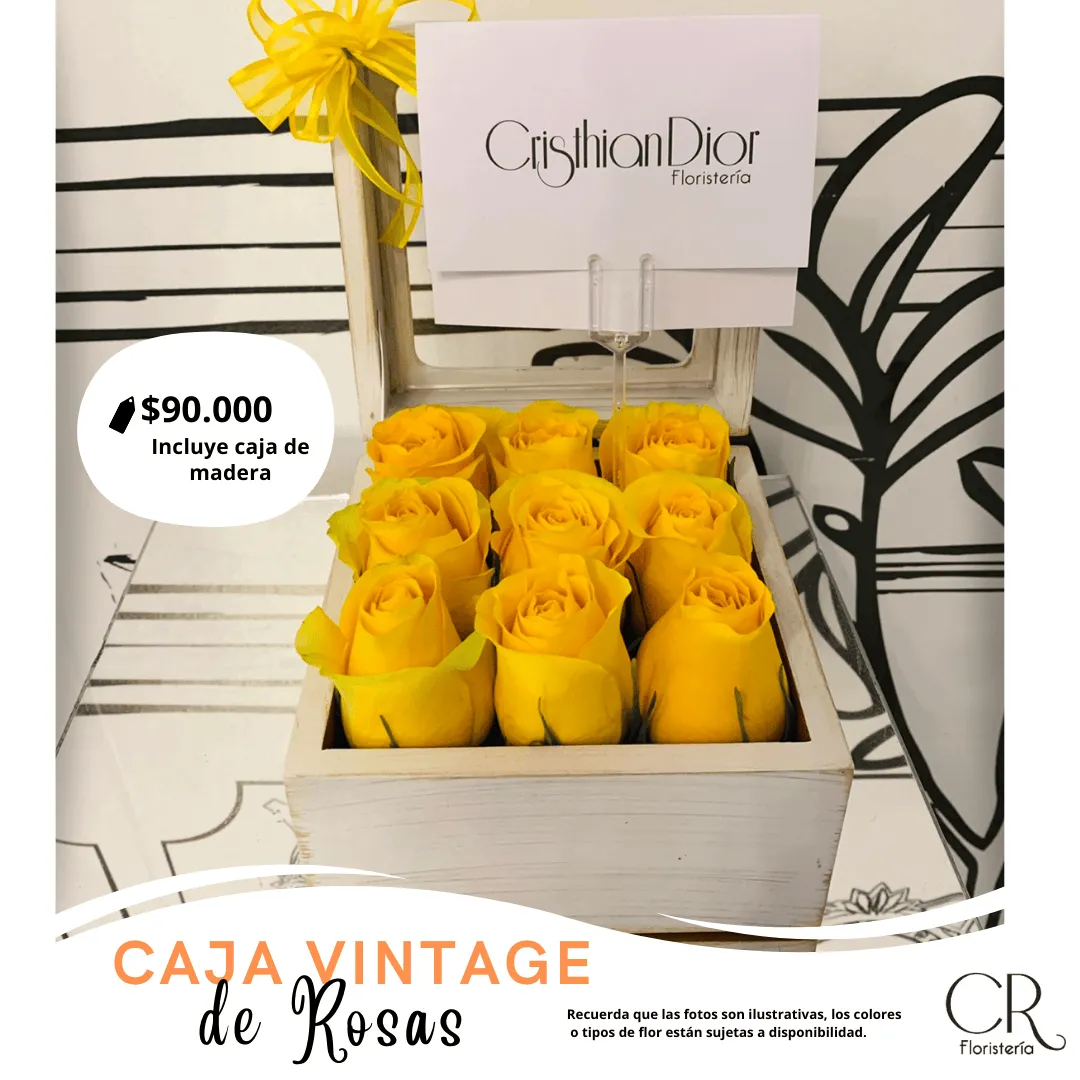 Caja Vintage de Rosas