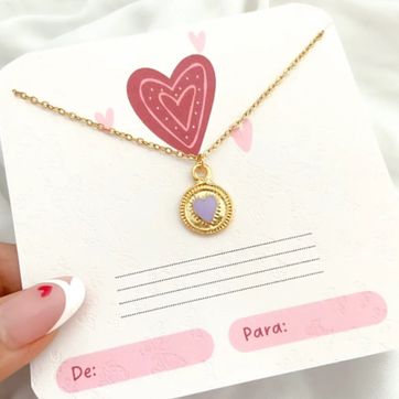 Imagen del producto CADENITA CORAZÓN LILA 