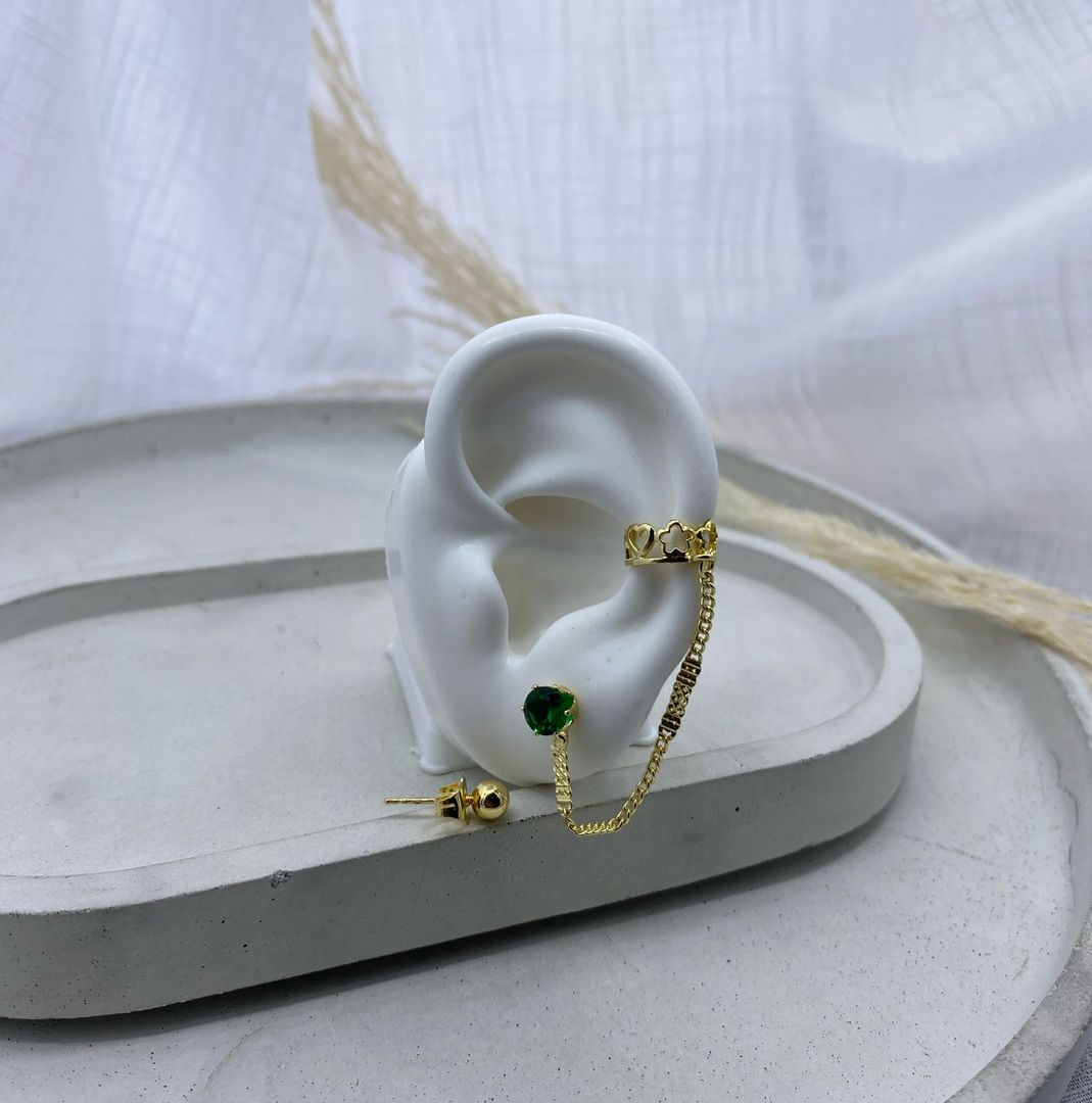 Earcuff con topo, fantasía 