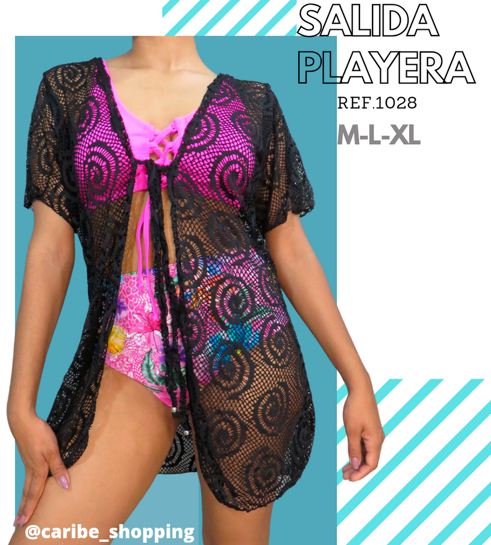 M-L-XL Salida tipo bata  abierta malla suave elastica