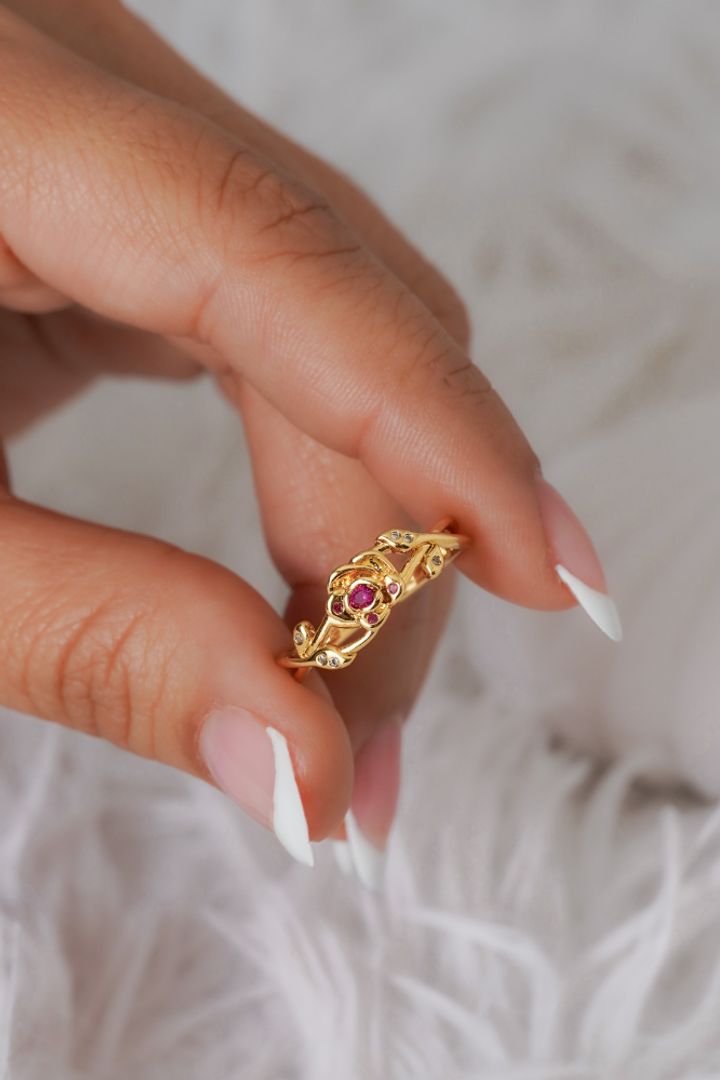 Anillo Rose Crown Ajustable 