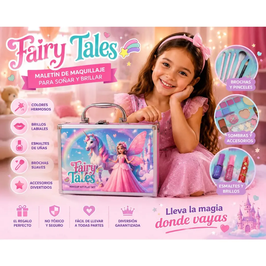 MALETIN DE MAQUILLAJE INFANTIL CON ACCESORIOS FAIRY