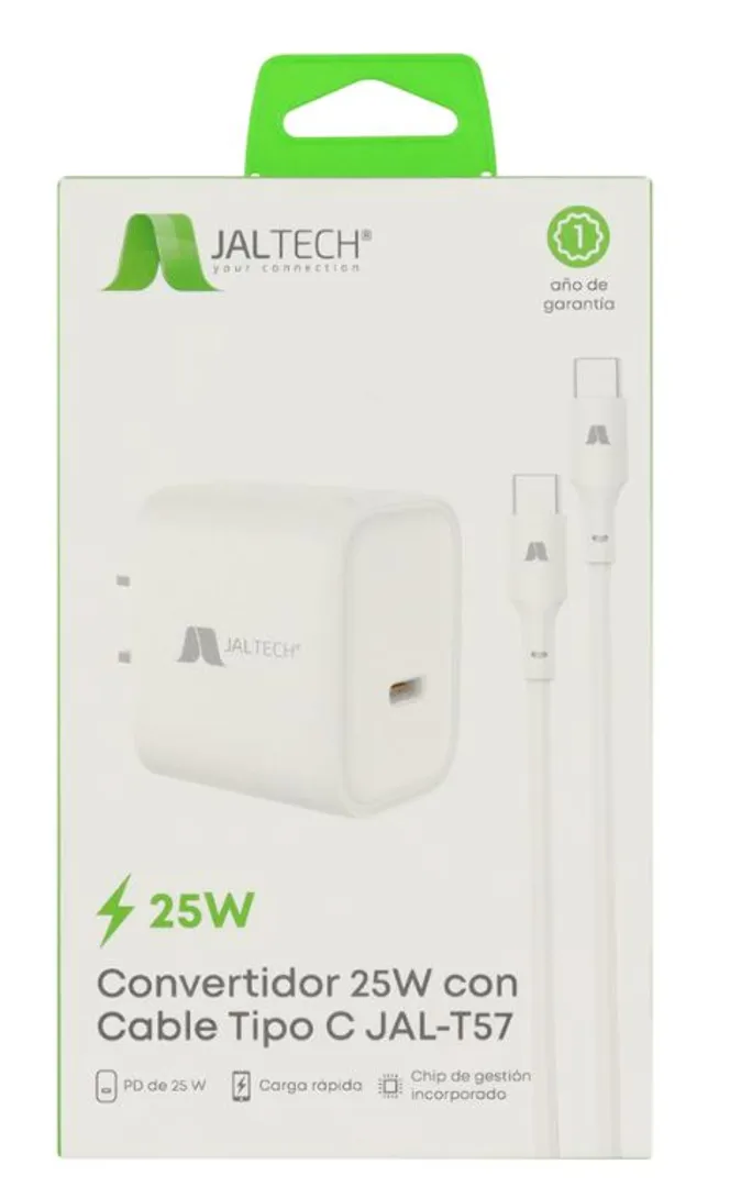 Cargador Jaltech 25W Tipo C a Tipo C