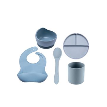 SET VAJILLA DE SILICONA PARA BEBE X5 - imagen 1