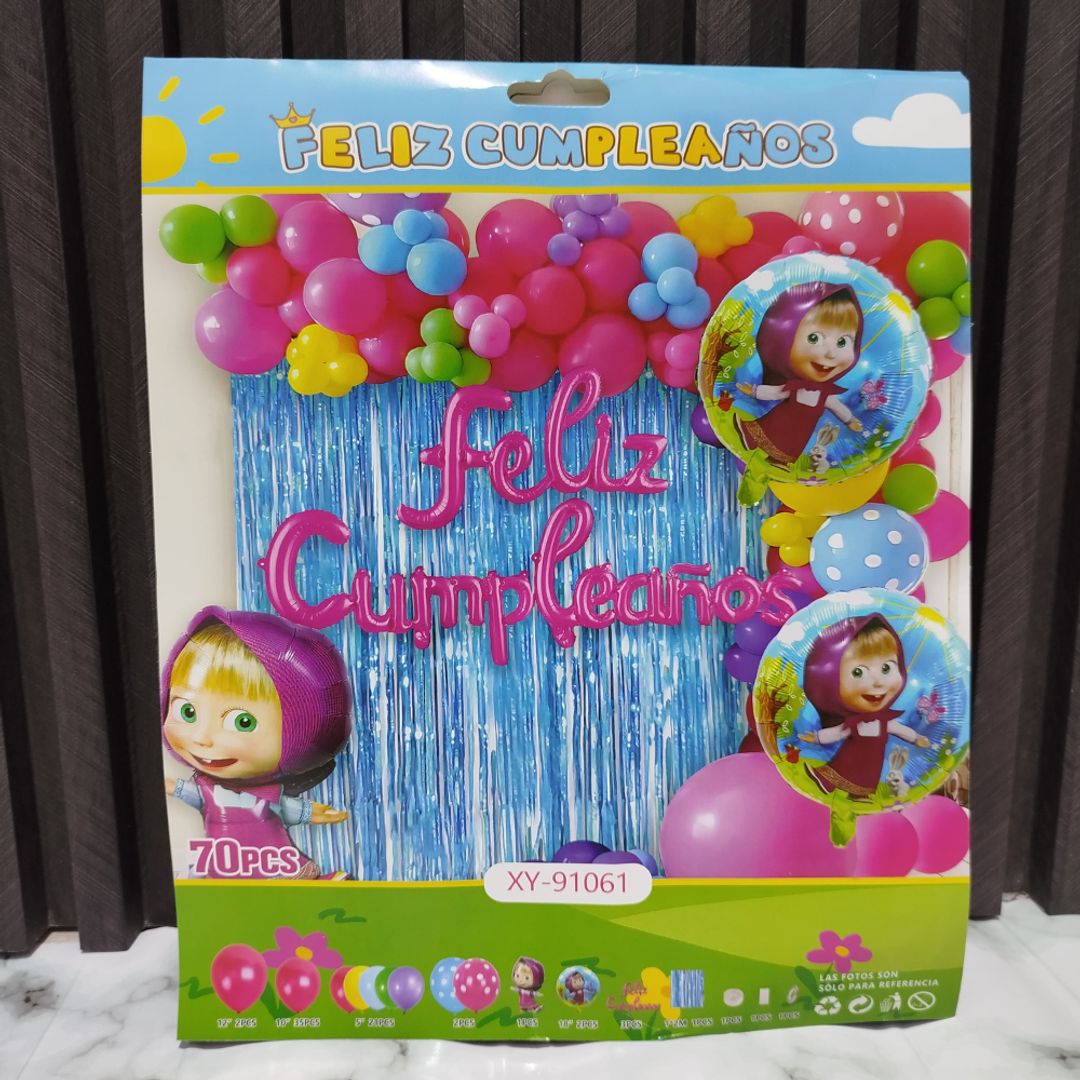 ARCO DE GLOBOS MASHA 