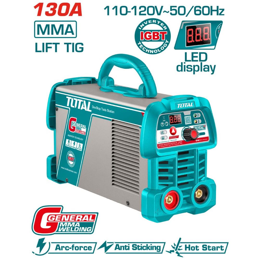 MAQUINA DE SOLDAR MMA/TIG PANEL LED 130 AMP 110V