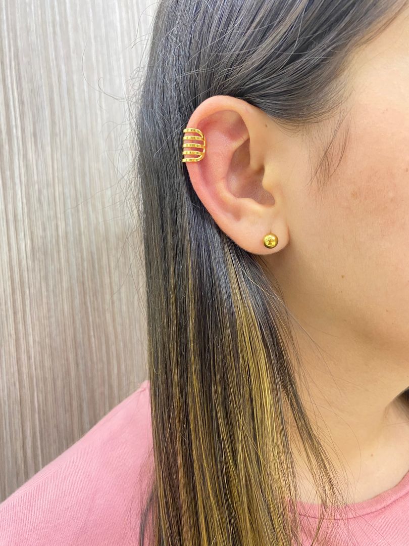 EARCUFF CINCO LÍNEAS - ACERO - ITIEL