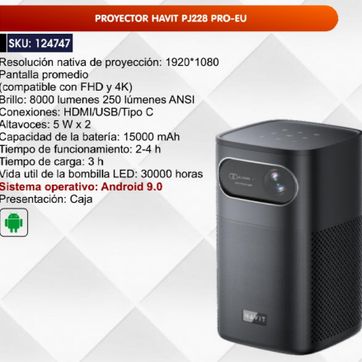 Imagen del producto PROYECTOR HAVIT PJ228 PRO-EU