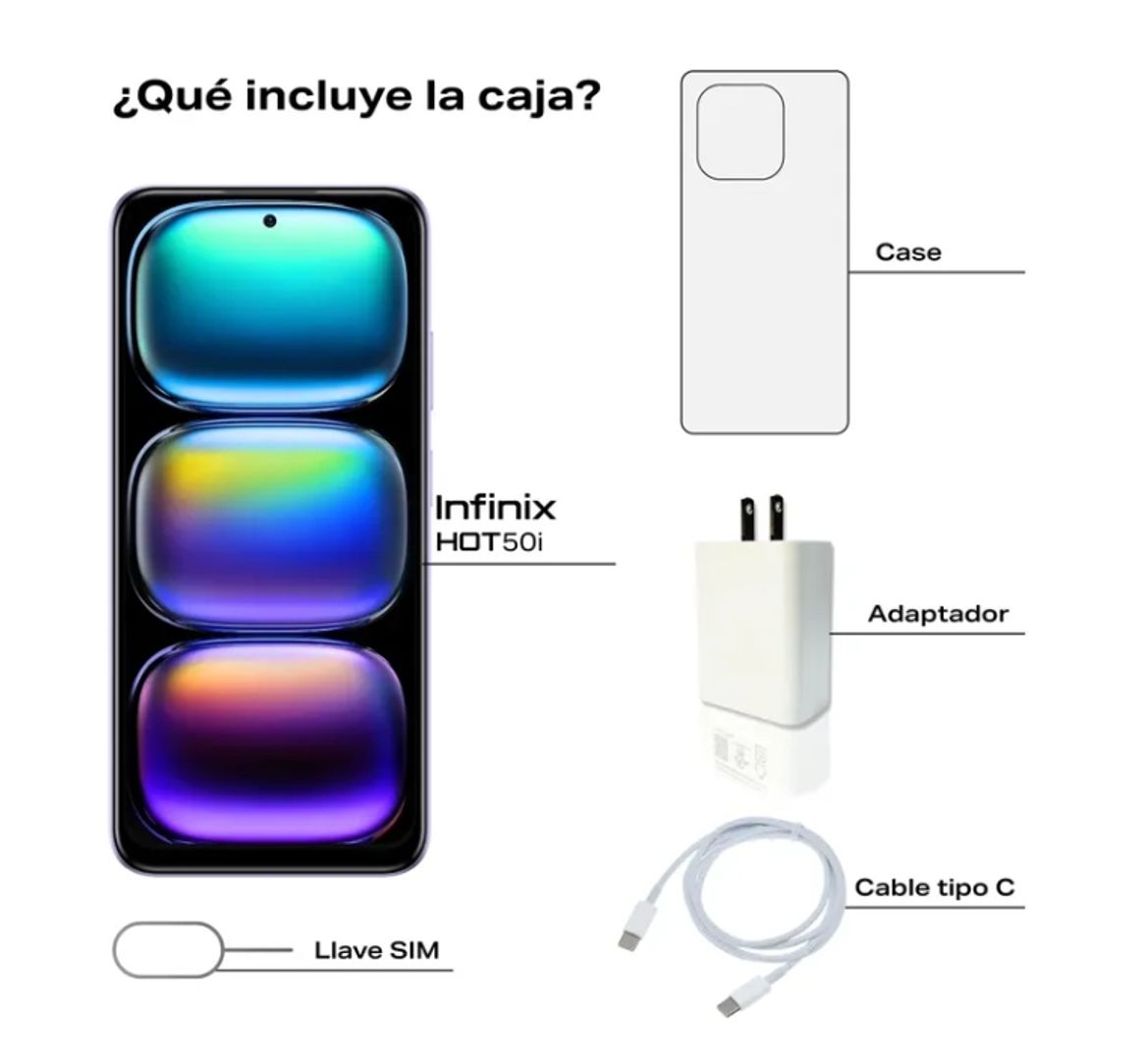 CEL INFINIX HOT 50i /4GB RAM/256 GB