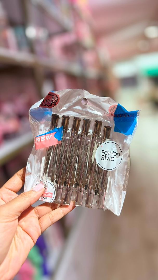 Pinza Metalica para el cabello x 12