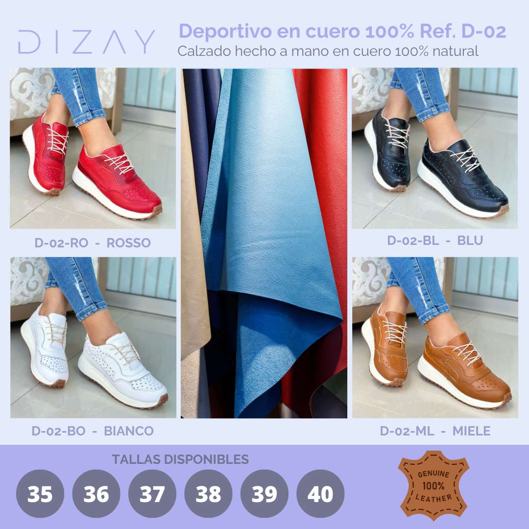 Deportivo en cuero 100%