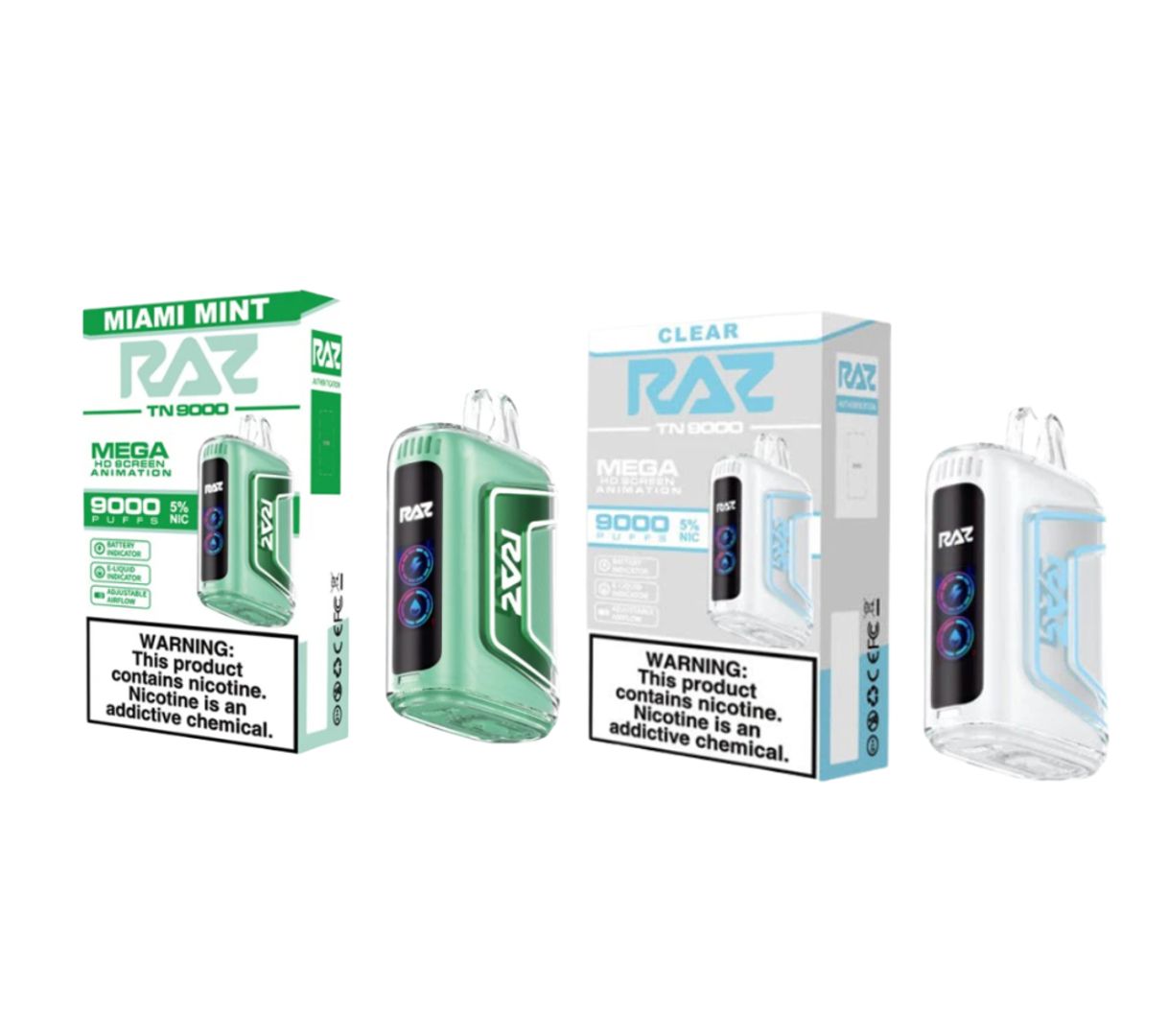 2 Raz TN 9.000 Puffs