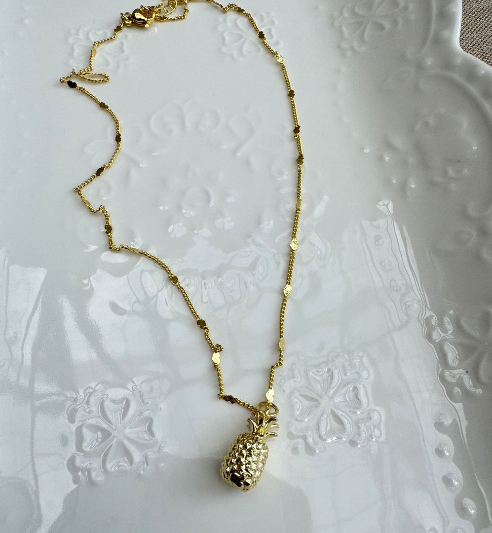 Cadena en rodio piña 