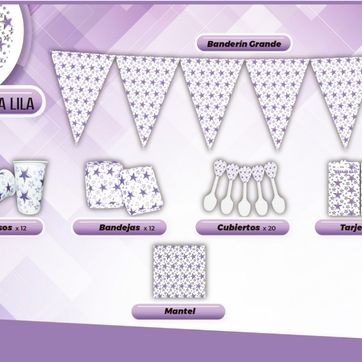 Imagen del producto DECORACIÓN ESTRELLA LILA  FONDO BLANCO