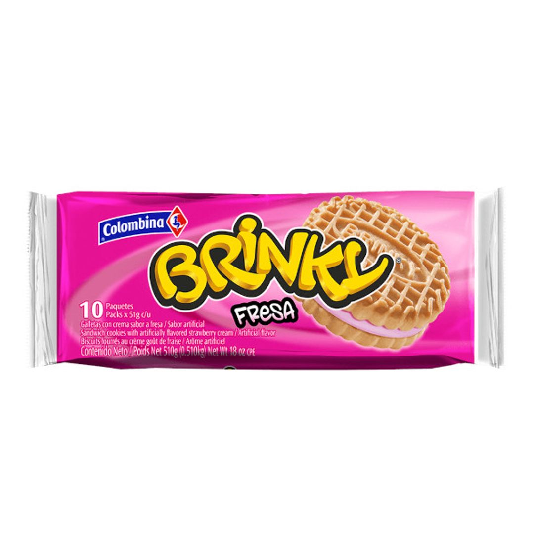 GALLETA BRINKY FRESA*10*500G