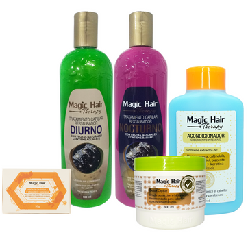 Kit Cabellos Grasos Super Completo Gold Magic Hair + Obsequio - imagen 1