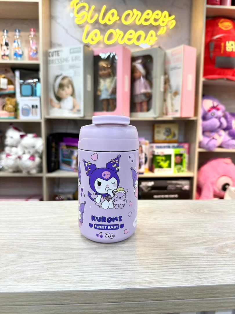 TERMO ACERO SANRIO DOBLE BOQUILLa