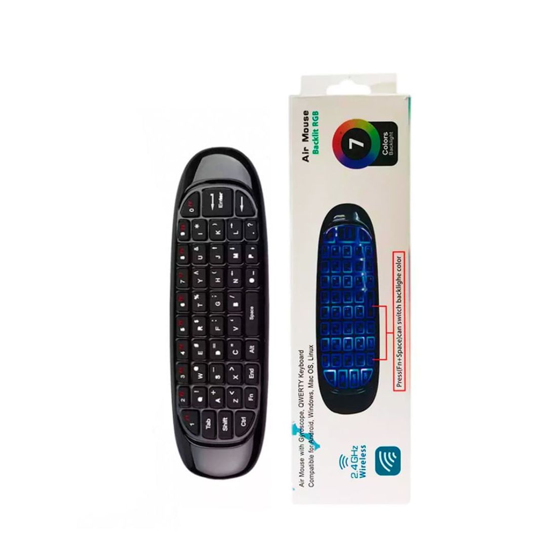 AIR MOUSE / TECLADO / CONTROL REMOTO CON BATERIA RECARGABLE PARA  SMART TV