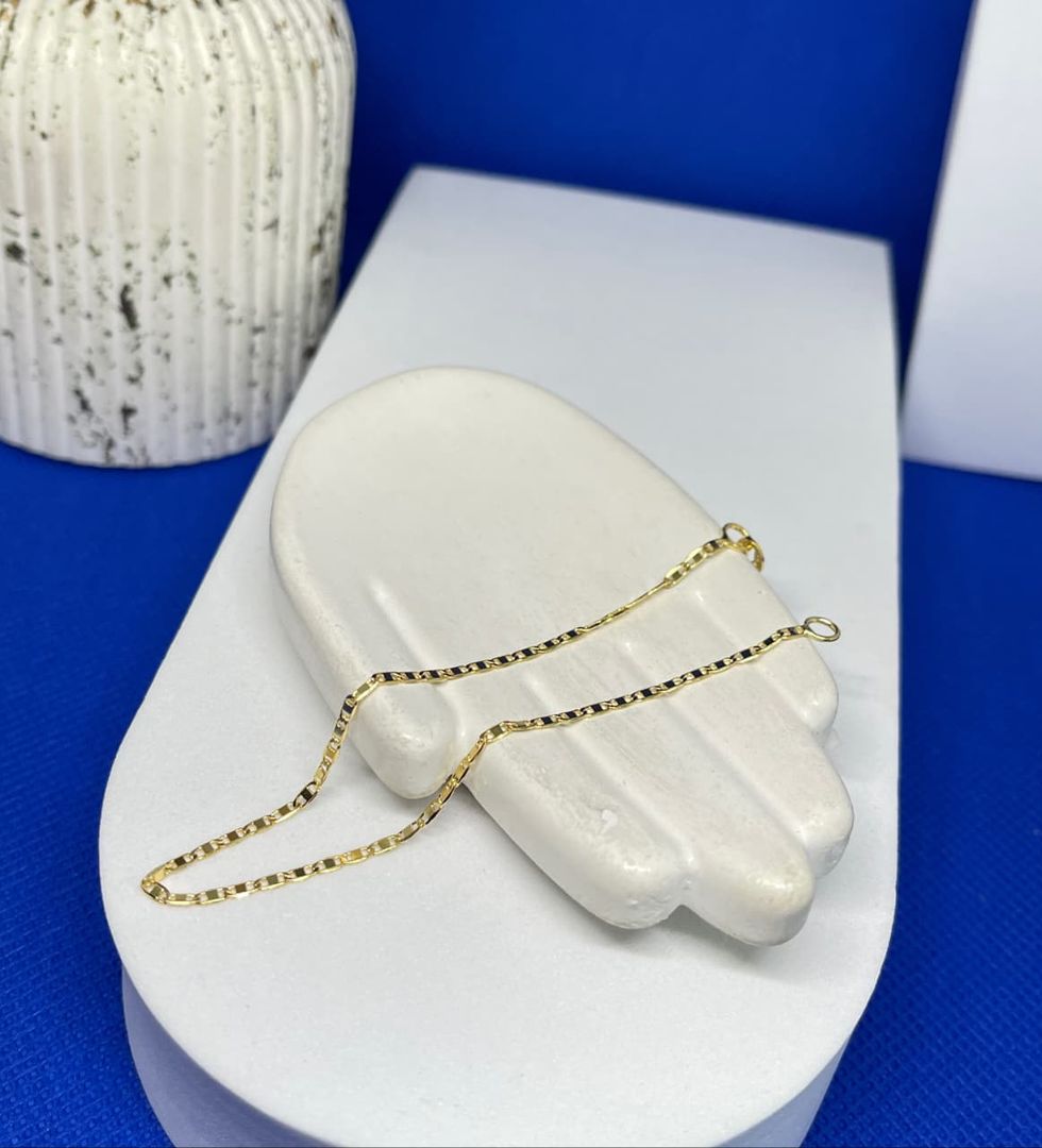Pulsera escalera plana delgada de 18cm