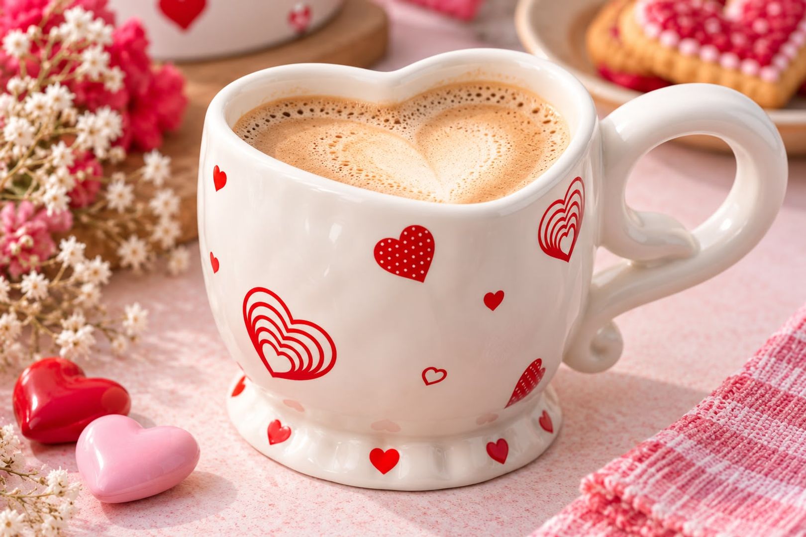 Mug corazones 