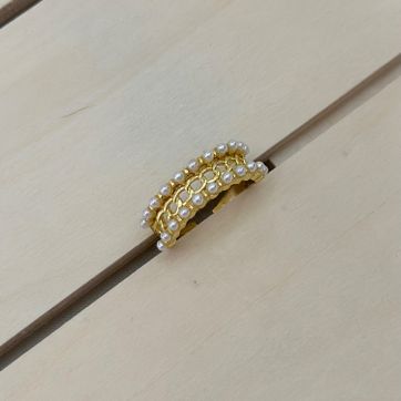 Imagen del producto Anillo doble perla 