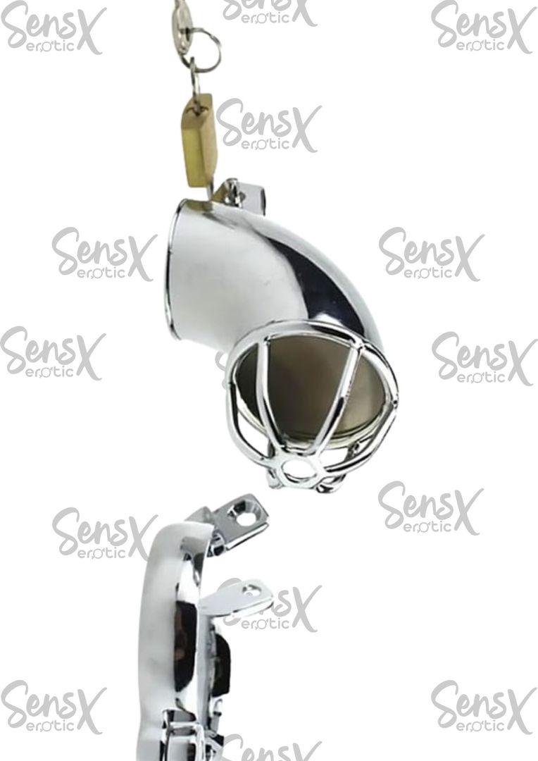 Rouge Cuir - Jaula de castidad hombre con anillo de gallo Lancelot