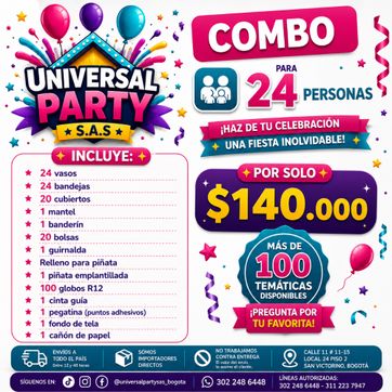 Imagen del producto COMBO 24 PERSONAS 