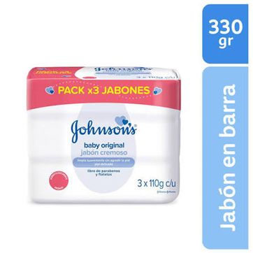 Imagen del producto JABON JOHNSONS BABY BLANCO PAQ X 3 UND