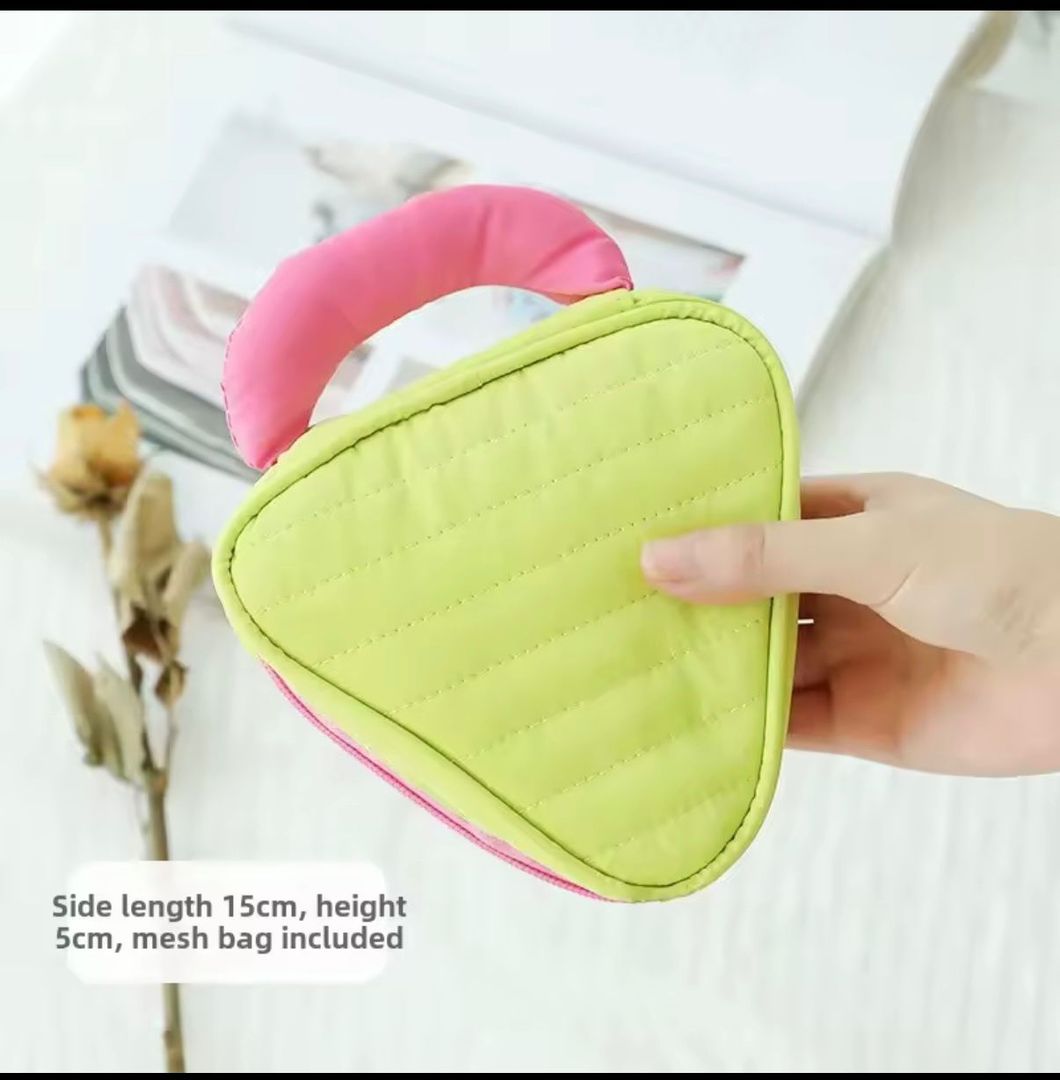 Bolsa de maquillaje de rayas