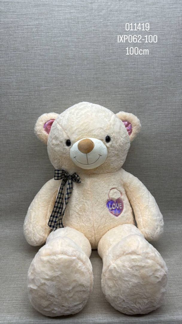 OSO PATAS LARGAS LASO CORAZÓN 100 CM