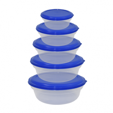 RECIPIENTES TIPO BOWL BASE TRANSPARENTE  X5  - imagen 2