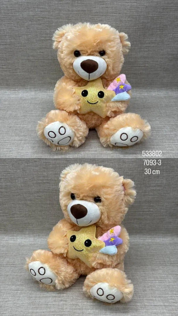 OSO CON ESTRELLA DE 30 CM 