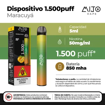 Imagen del producto Mijo Maracuyá 1500 Puffs