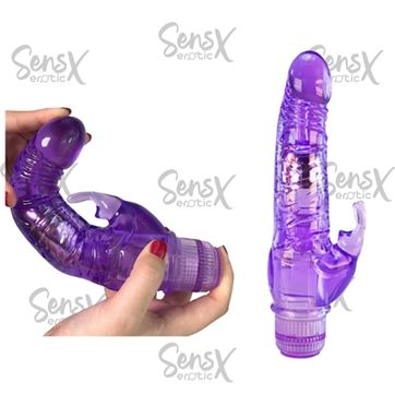 Imagen del producto Vibrador con estimulador clitoris rabbit