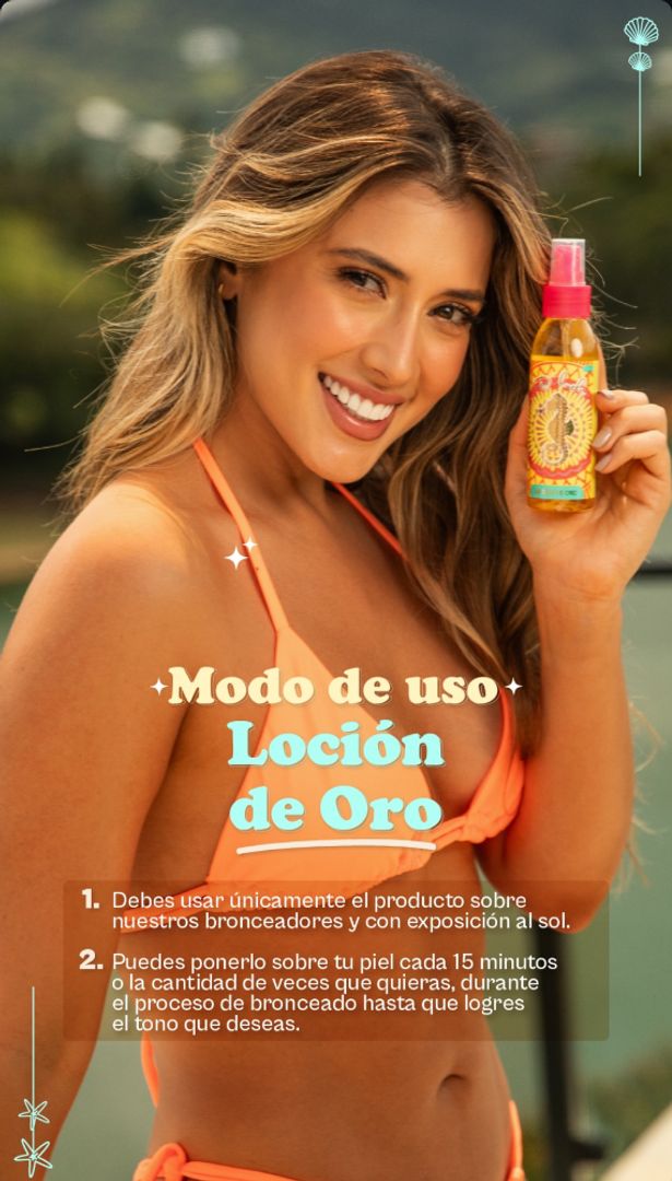 Loción de Oro - Aclarante de Vello Corporal D'Luchi