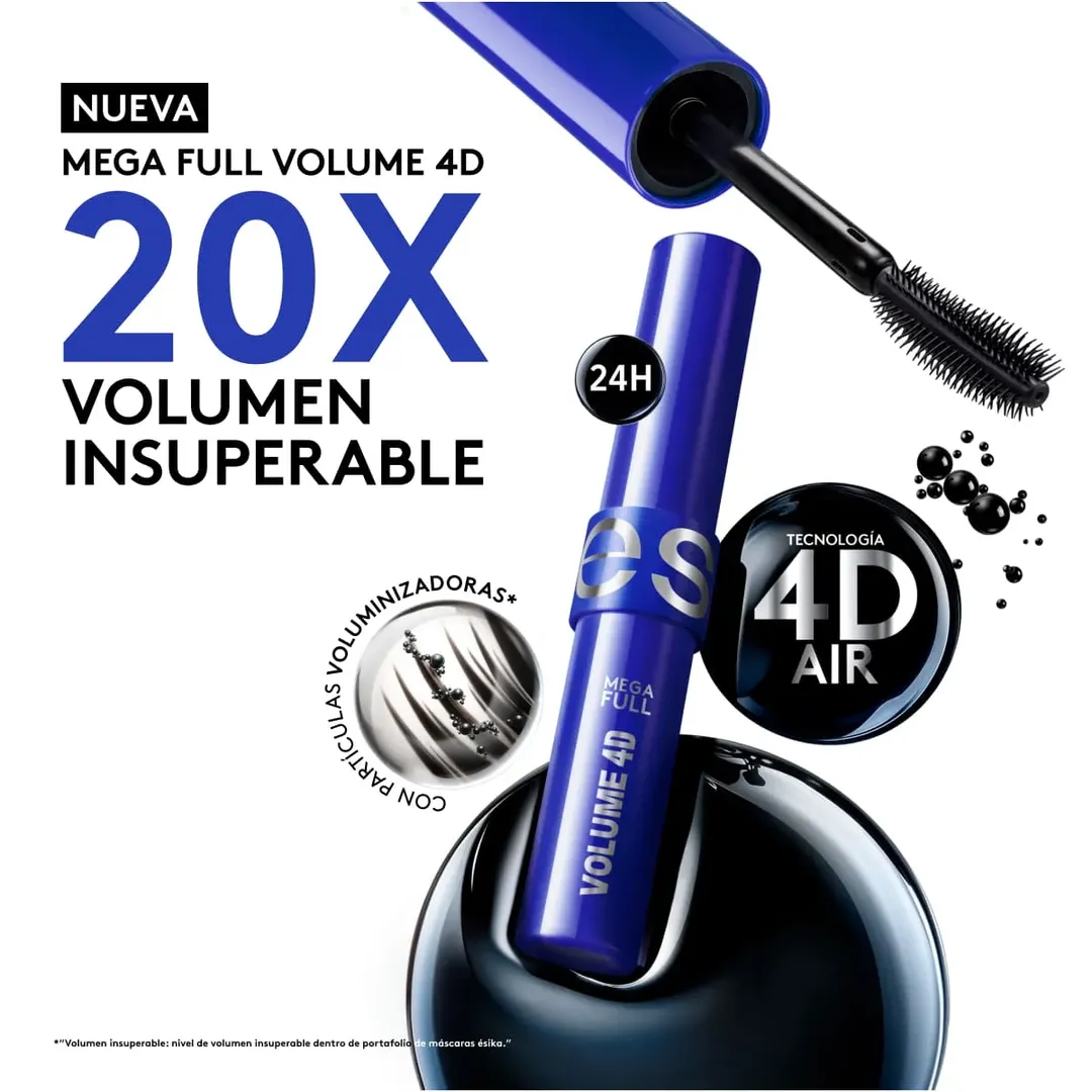 Mega Full Volume 4D Máscara de Pestañas